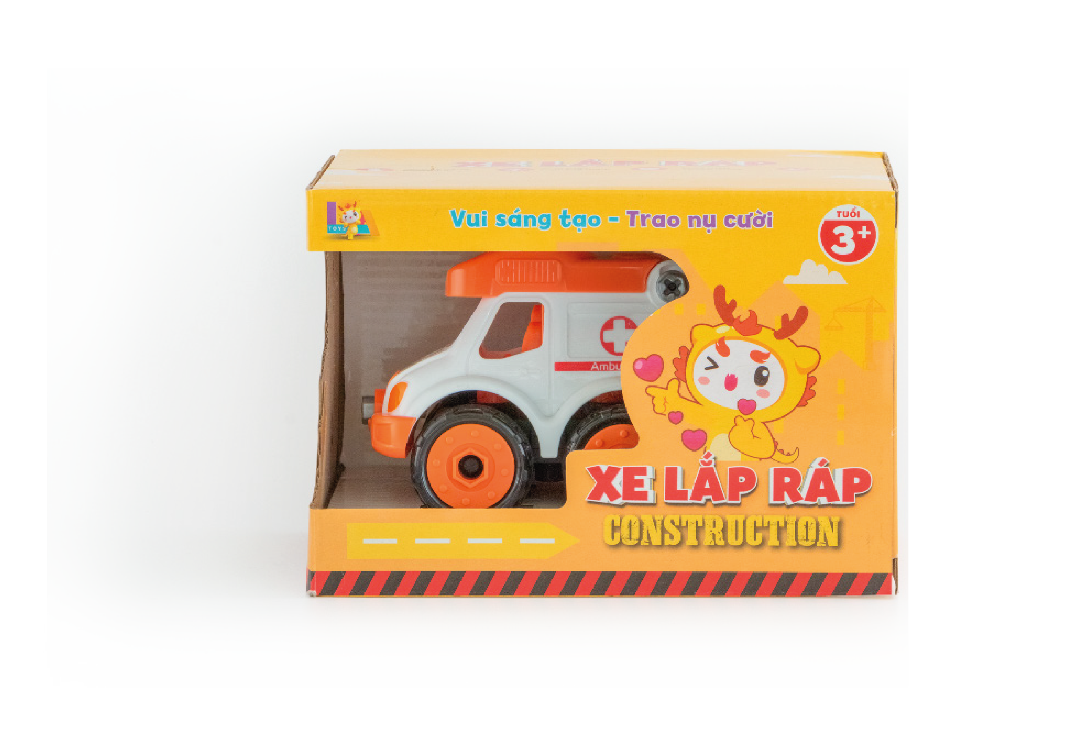 HỘP 1 XE CỨU THƯƠNG, CẢNH SÁT, BƯU CHÍNH TỰ LẮP RÁP