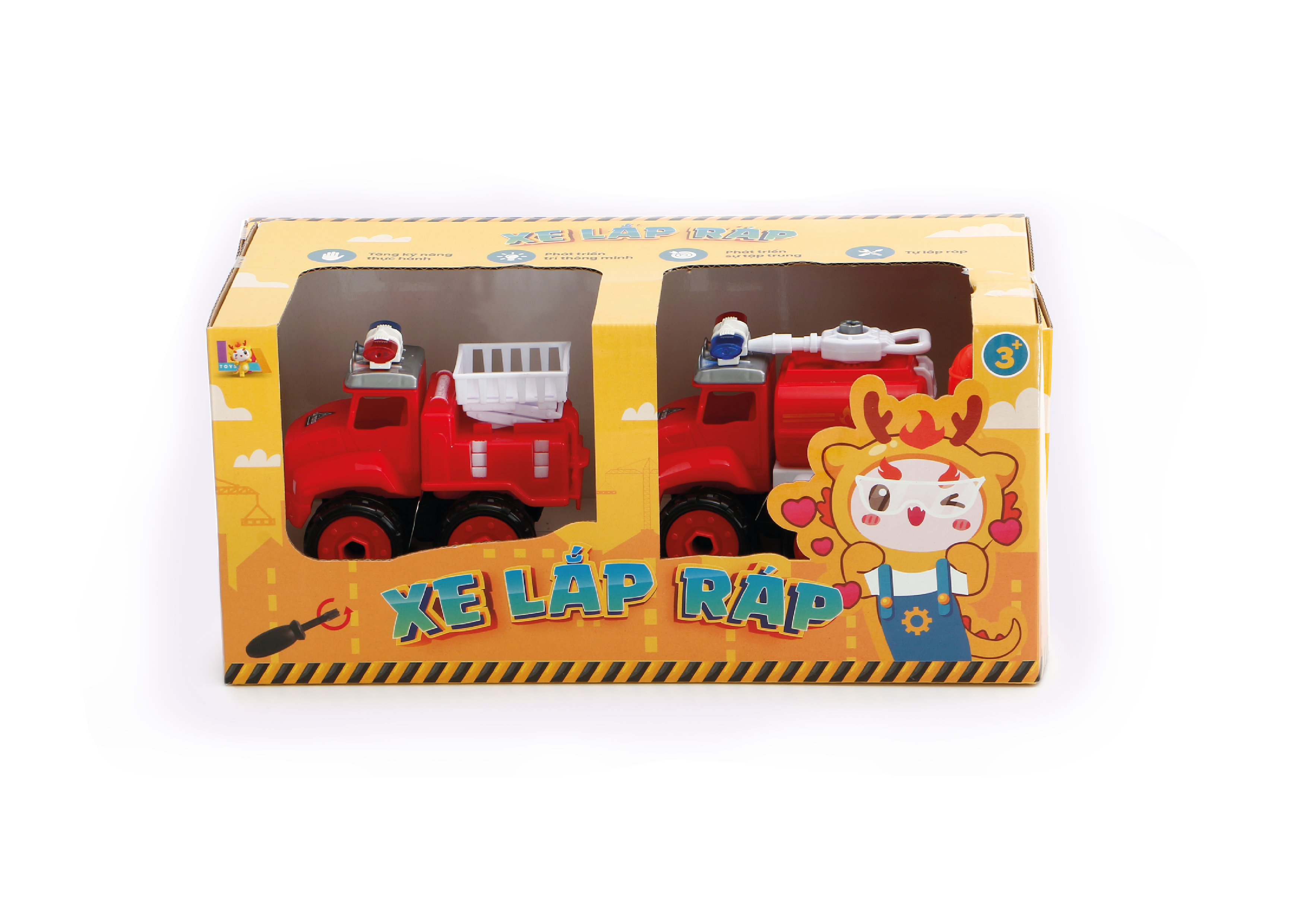 HỘP 2 XE CỨU HỘ TỰ LẮP RÁP