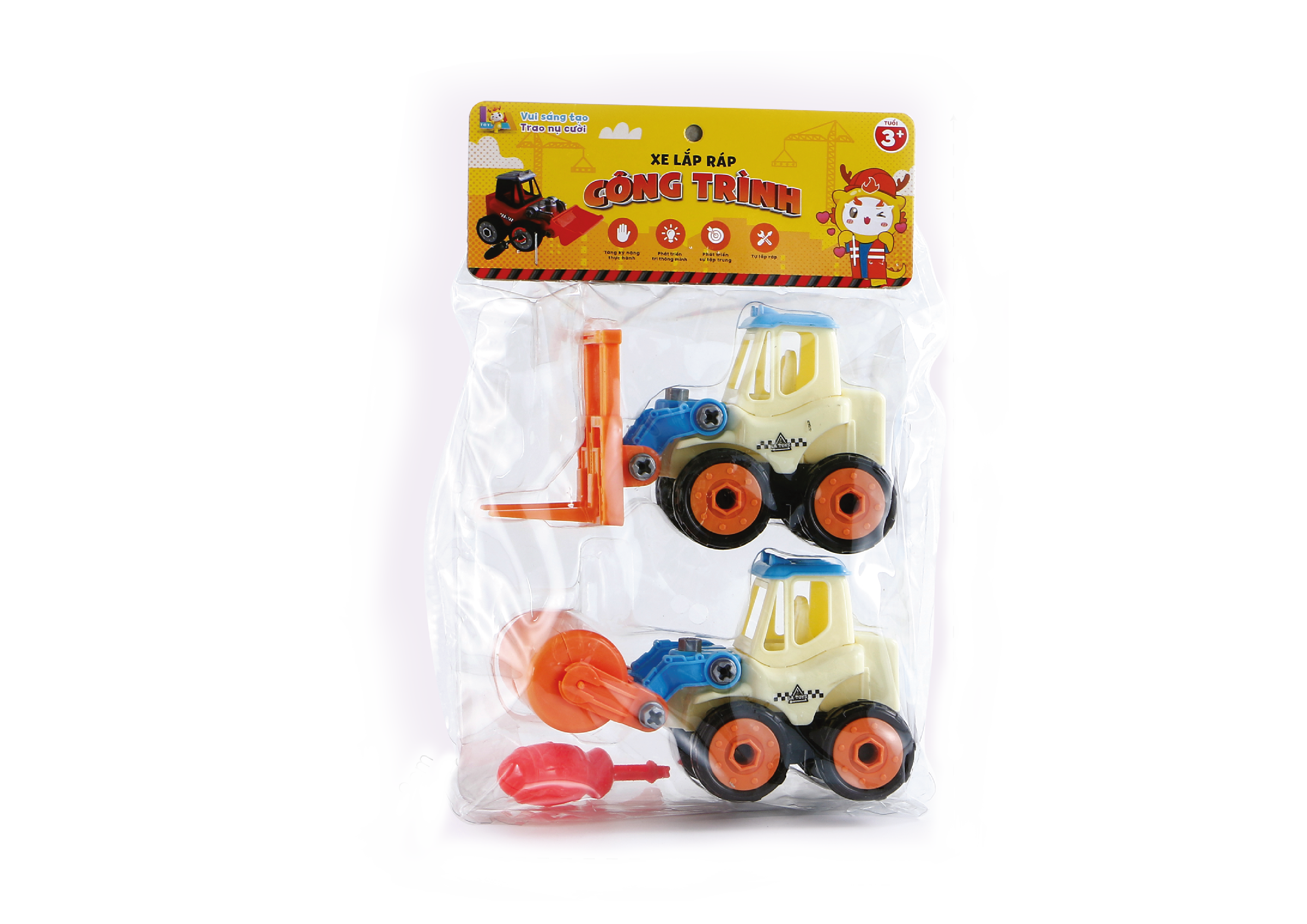 TÚI 2 XE LU, ỦI, XÚC, NÂNG TỰ LẮP RÁP