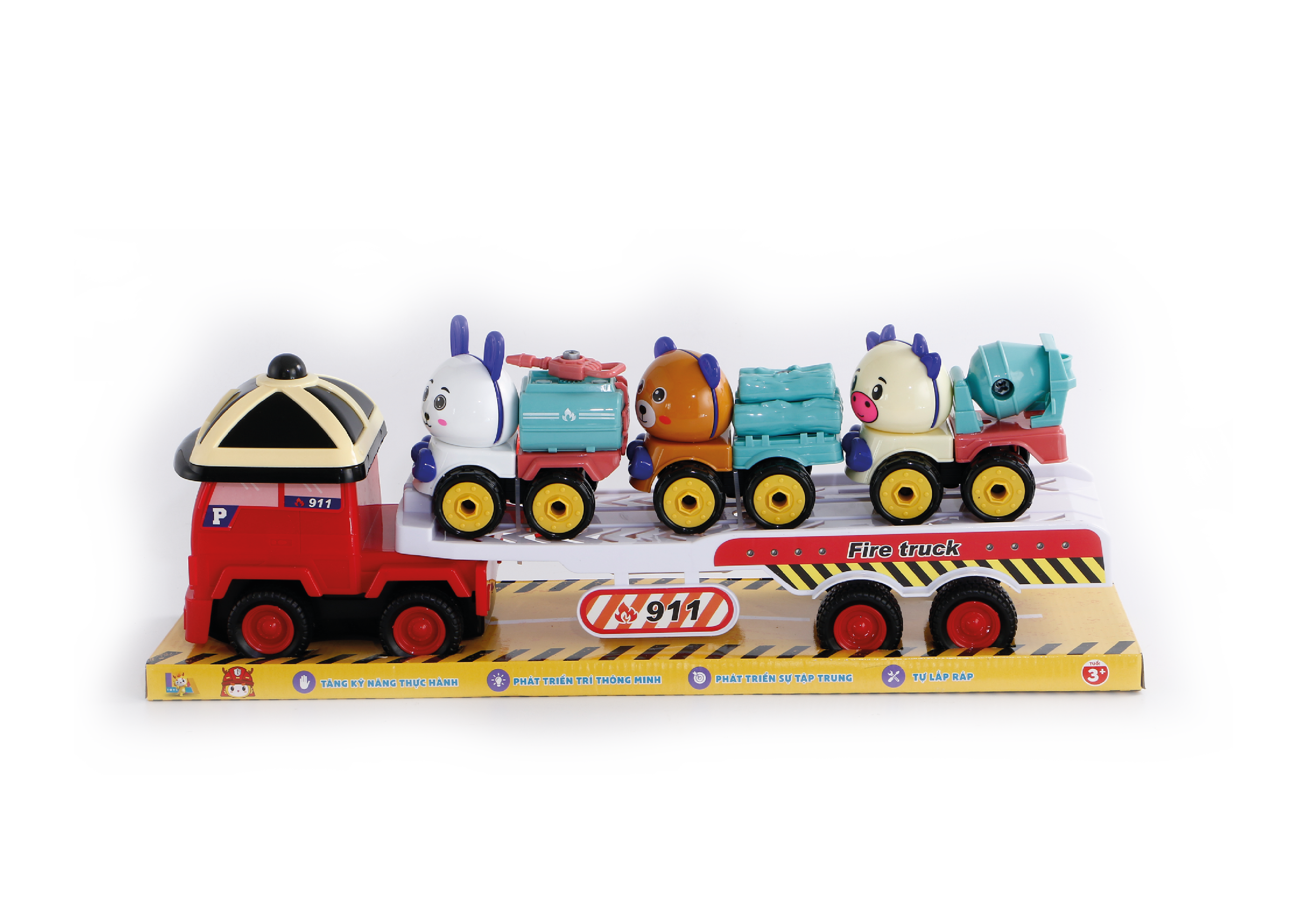 HỘP XE CONTAINER CỨU HỘ CHỞ 3 XE CON THÚ TỰ LẮP RÁP